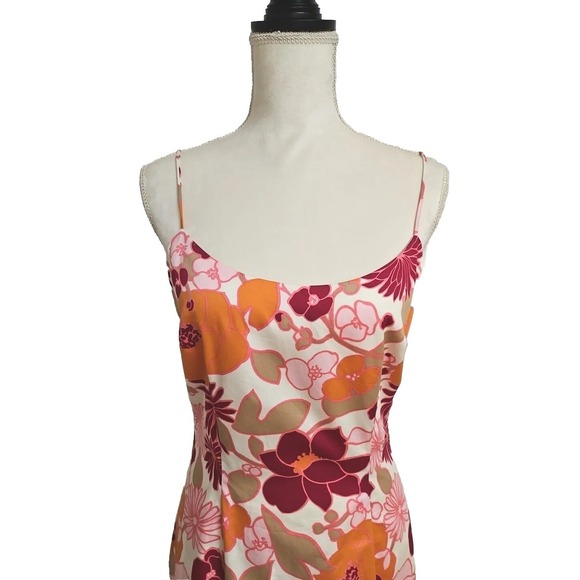 Vintage Y2K Ann Taylor NWT $129 Retro Hawaiian Floral Dress Size 6 Resort Beachy - Picture 3 of 6